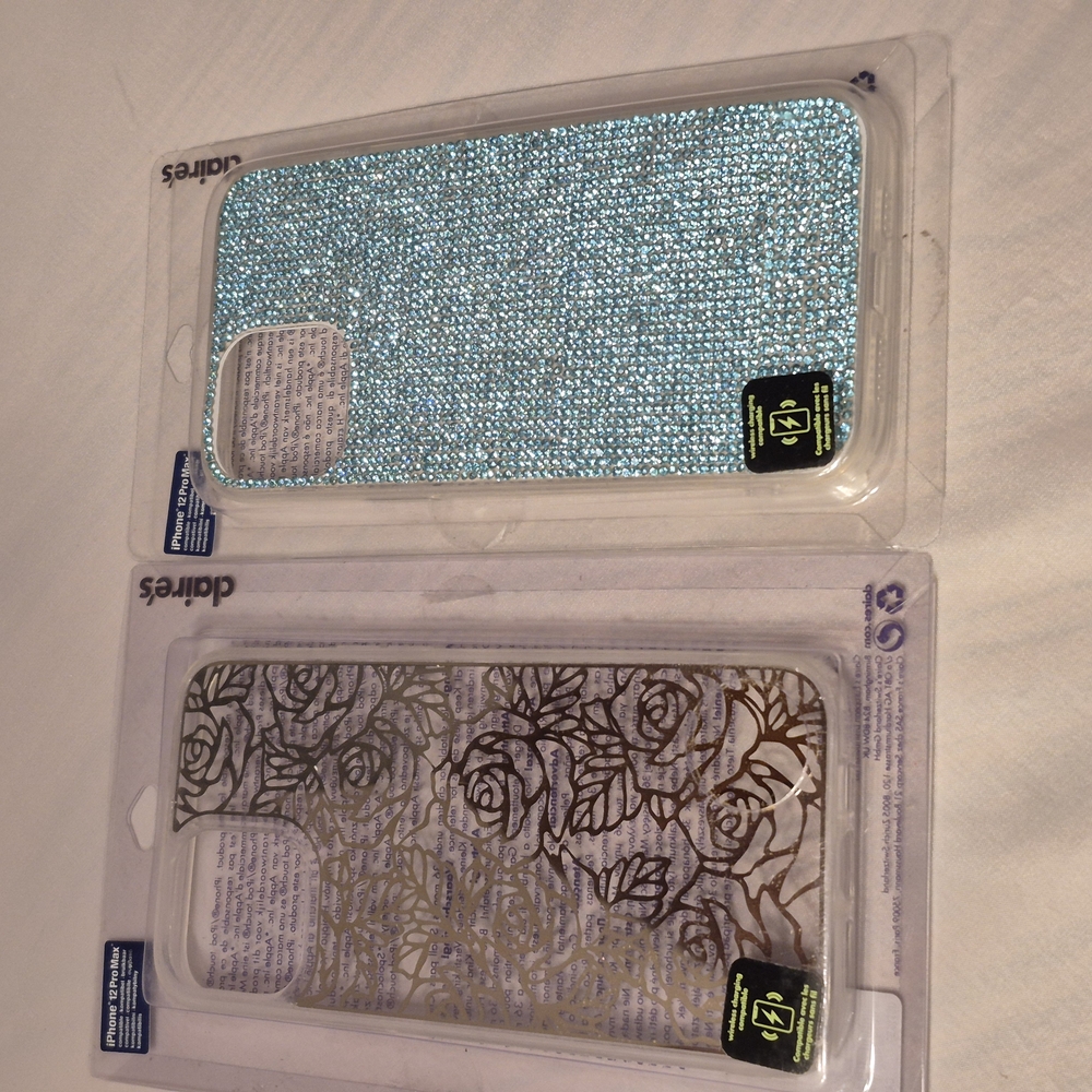 Claire's Blue Glitter Phone Case Protective Accessory